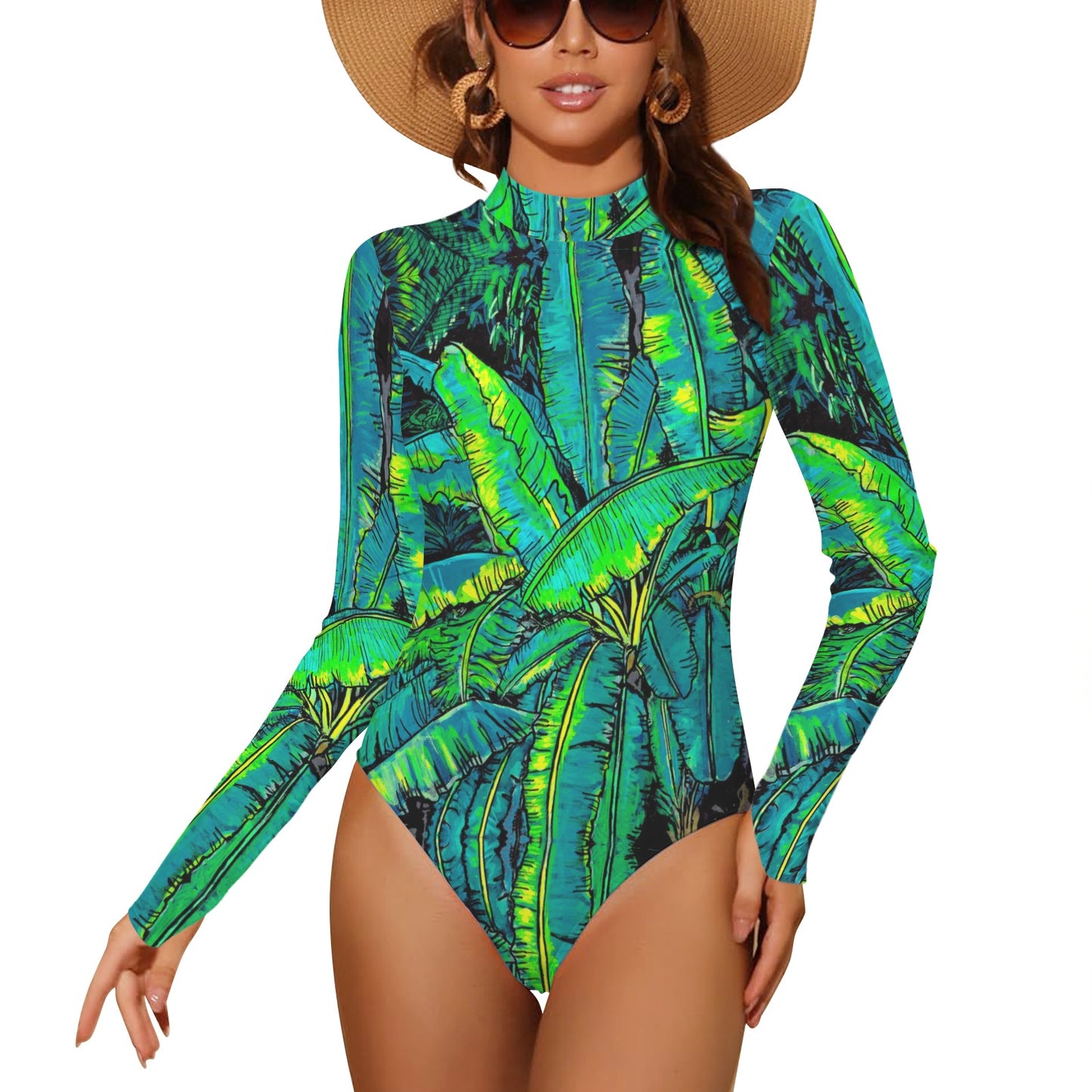 ZARA Backless Long Sleeve One-Piece Swimsuit (Model S60)