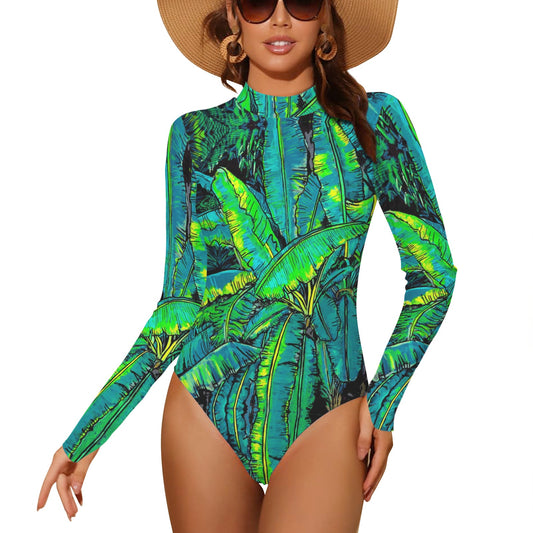 ZARA Backless Long Sleeve One-Piece Swimsuit (Model S60)
