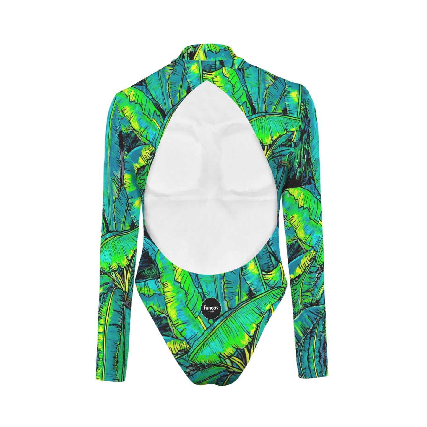 ZARA Backless Long Sleeve One-Piece Swimsuit (Model S60)